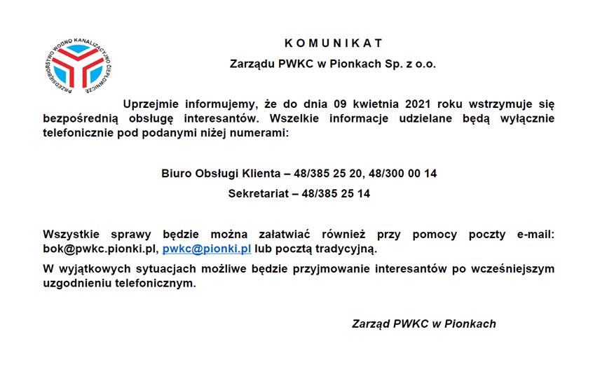 Komunikat PWKC