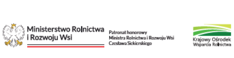 Logotypy Ministerstwa Rolnictwa i Rozwoju Wsi oraz Kraowego Osrodka Wsparcia Rolictwa